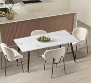 Chapman 4 Seater Rectangle Extendable Dining Table Set Black