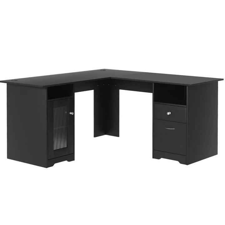 Computer Desk Home Office Study Desks L-shaped Corner Table with Storage Computer Desk Home Office Study Desks L-shaped Corner Table with Storage