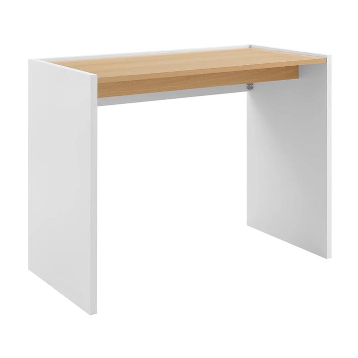 Valor Small Compact Study Writing Computer Working Office Desk Table 100cm Oak/White Valor Small Compact Study Writing Computer Working Office Desk Table 100cm Oak/White